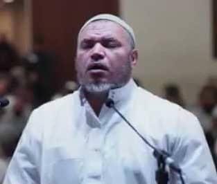 Portrait of Quran reciter Ahmad Rajab